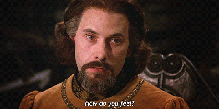 GIF of a bad guy asking how you feel.